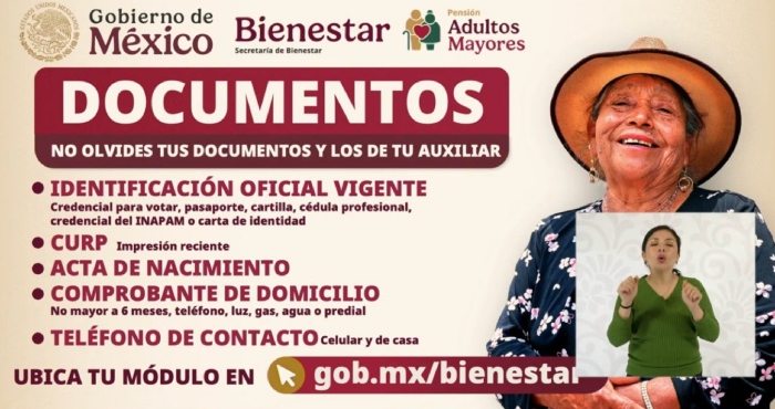 Pensión de Adultos Mayores: fechas y requisitos.