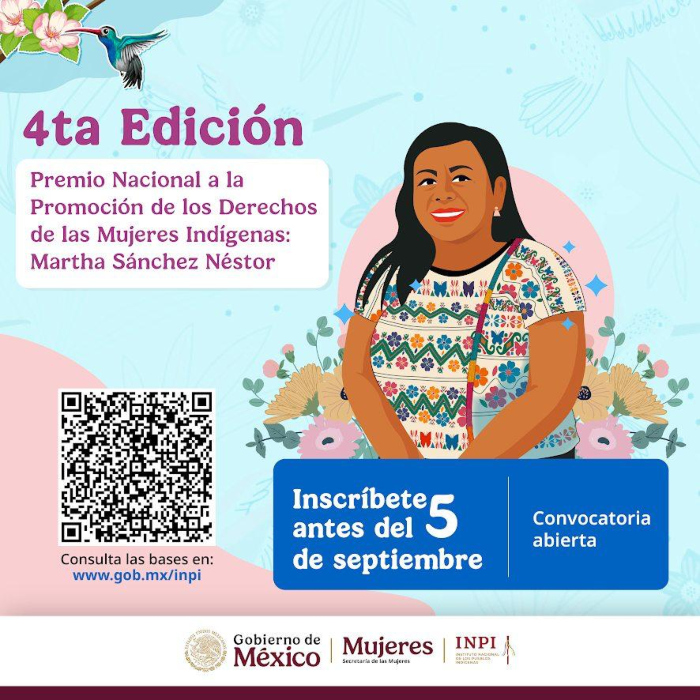 Premio Nacional a la Promoción de los Derechos de las Mujeres Indígenas: Martha Sánchez Néstor.