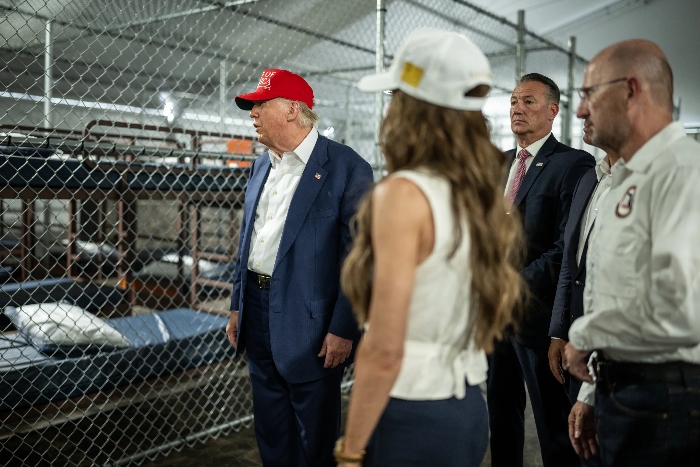 Donald Trump visitó Alligator Alcatraz antes de su apertura en julio.