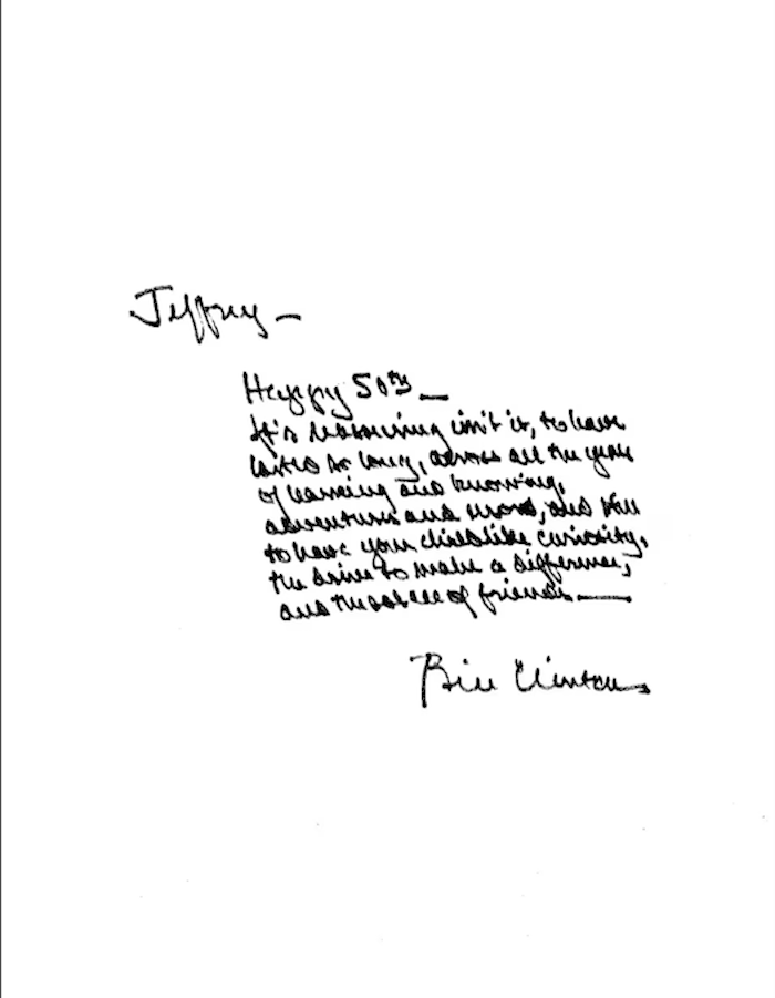 Libro de felicitaciones de Jeffrey Epstein 