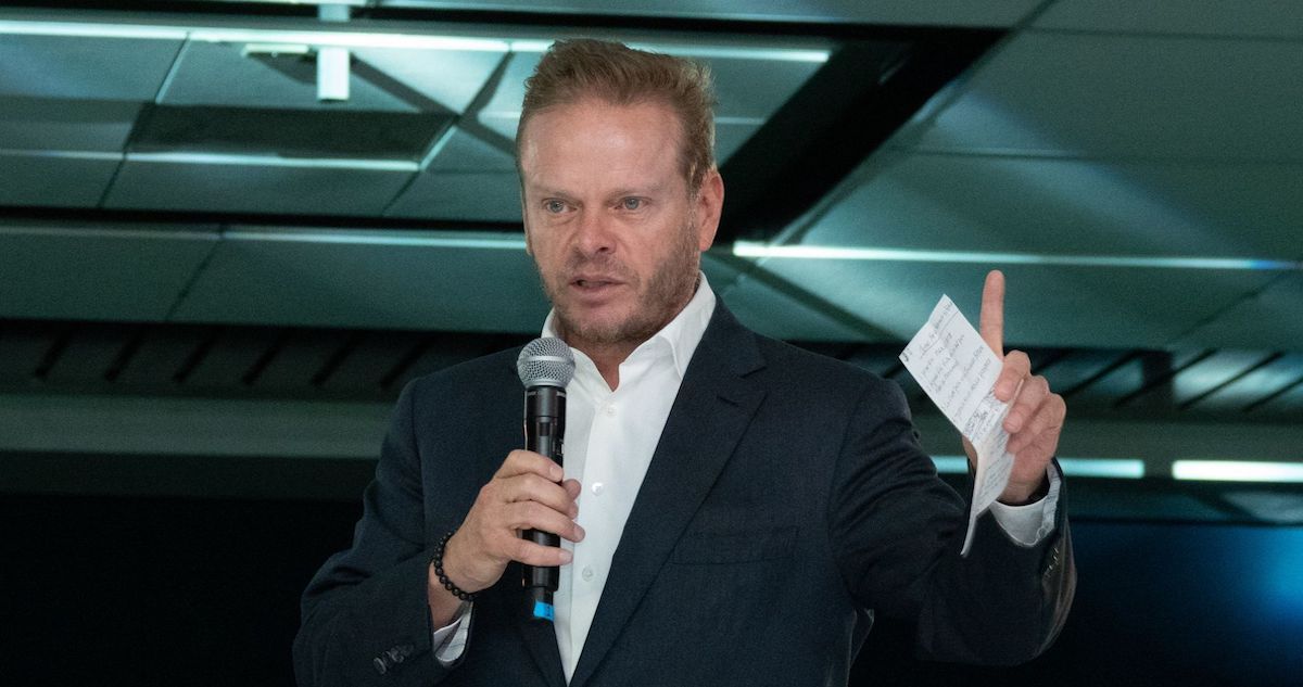 Arturo Escobar durante la inauguración de la Convención Nacional del PVEM en la Expo Santa Fe. Foto: Galo Cañas, Cuartoscuro.
