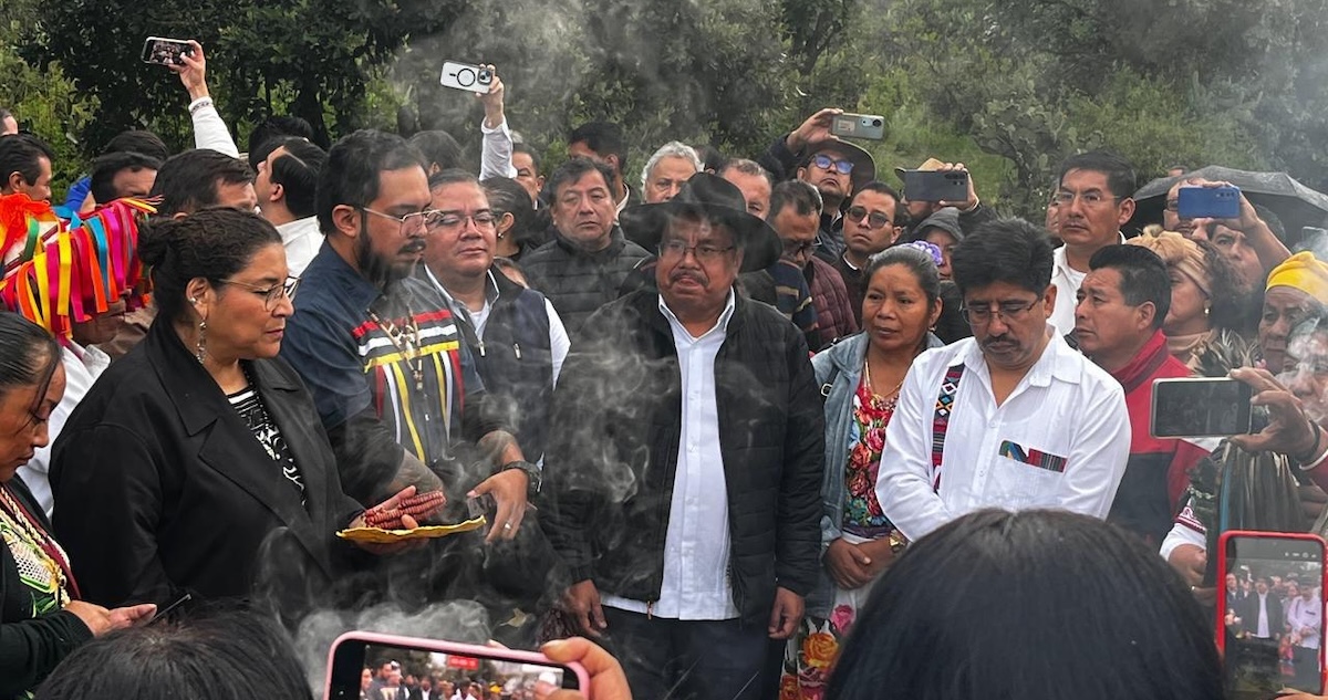 A primera hora de este lunes se realizó la ceremonia de "consagración" de los bastones de mando que serán entregados a las y los ministros de la nueva Corte.