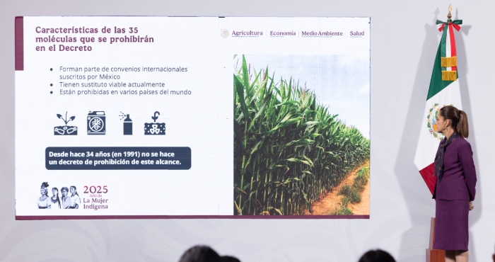 México prohíbe 35 plaguicidas tóxicos.