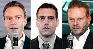 Manuel Velasco, Jorge Emilio González y Arturo Escobar, políticos del Partido Verde.