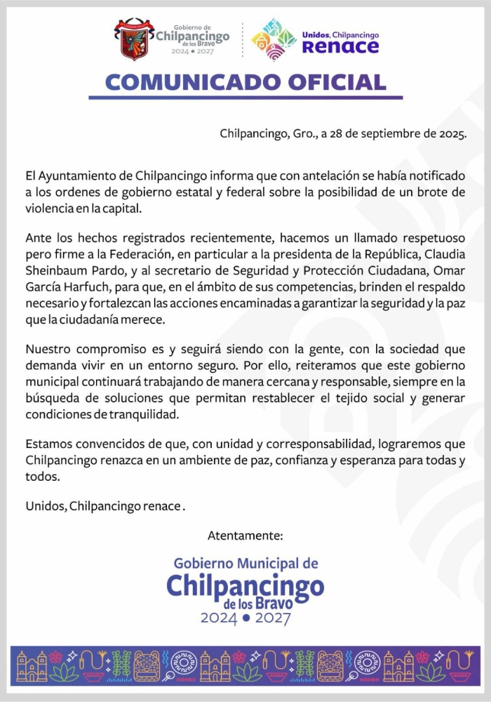 La prolongación de una ola de violencia que ha azotado a la ciudad en los últimos días ha propiciado que las autoridades locales pidan la intervención de CSP.