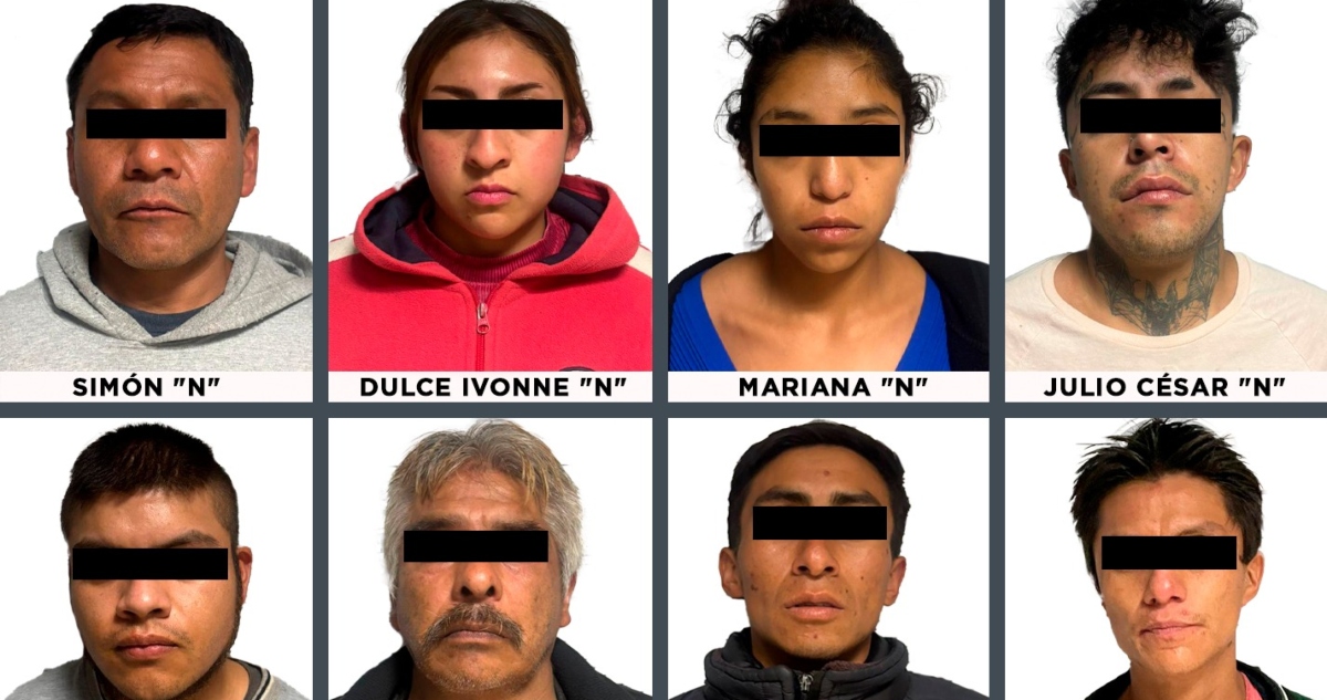 La FGJEM y la Secretaría de Seguridad , ambas del Edomex, detuvieron a ocho presuntos delincuentes acusados de cometer delitos contra la salud, entre otros.