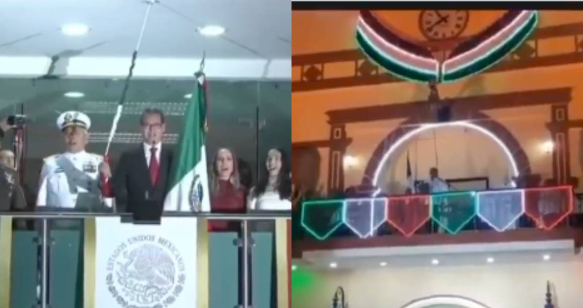 Alcaldes de Tamaulipas y Campeche se equivocan en el Grito de Independencia