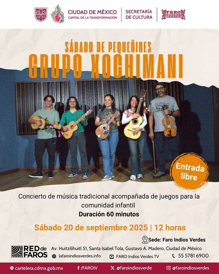 Grupo Xochimani se presentará en el Faro Indios Verdes