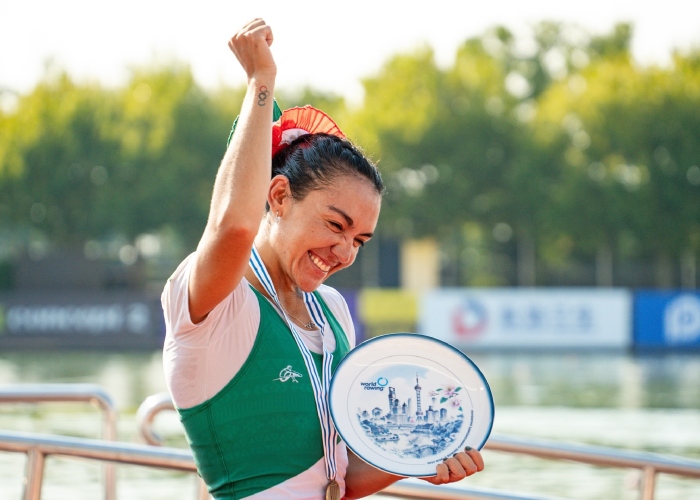 La atleta mexicana, Kenia Lechuga Alanís, conquistó el bronce en el Campeonato Mundial de Remo Shanghái 2025 que se llevó a cabo en China.