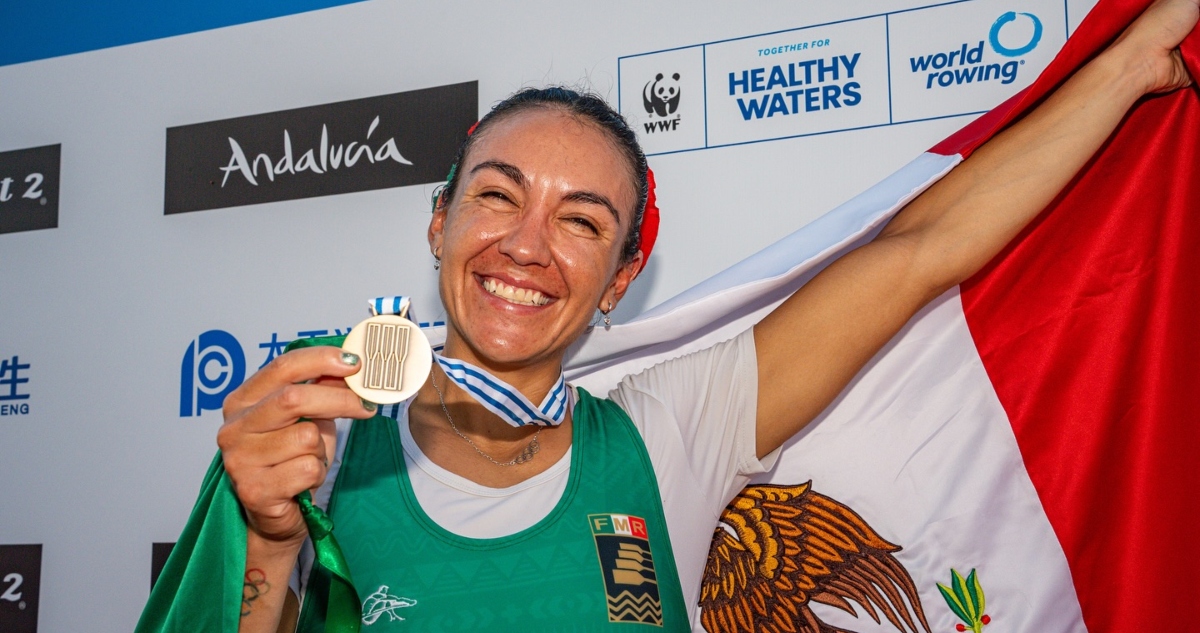 La atleta mexicana, Kenia Lechuga Alanís, conquistó el bronce en el Campeonato Mundial de Remo Shanghái 2025 que se llevó a cabo en China.