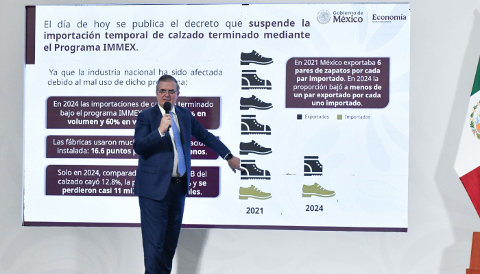 La Secretaría de Economía impone cuotas compensatorias definitivas a las importaciones de calzado chino.