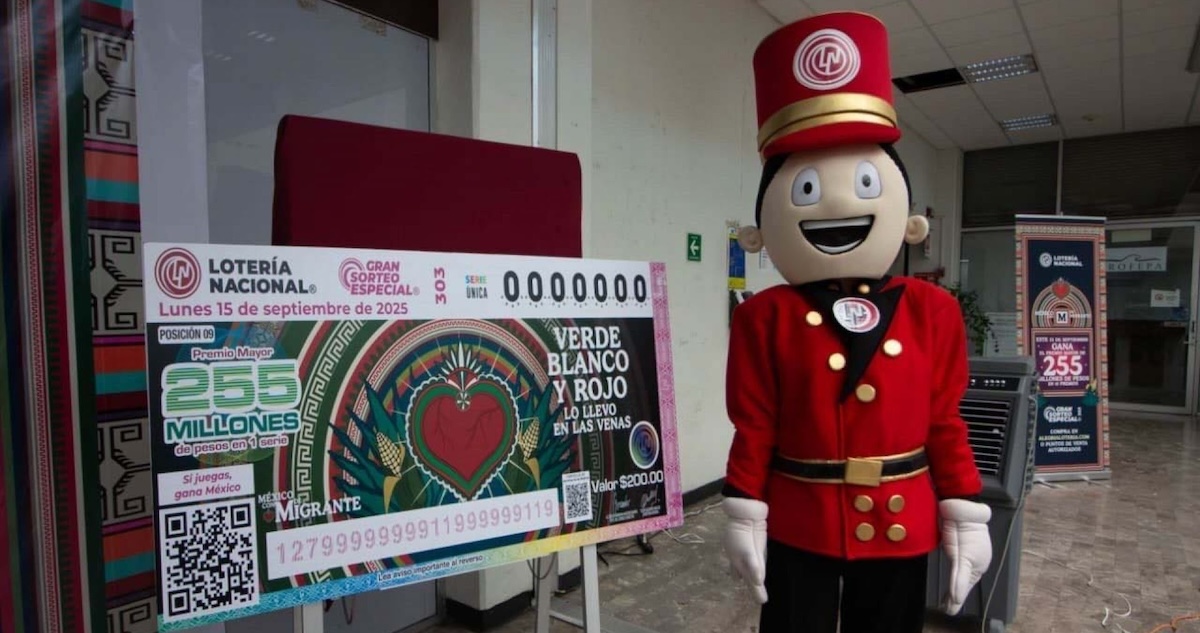 La Lotería Nacional informó que el Sorteo “México con M de Migrante”, el primero con causa de la Presidenta Sheinbaum, fue un éxito y logró récord de ganancias.