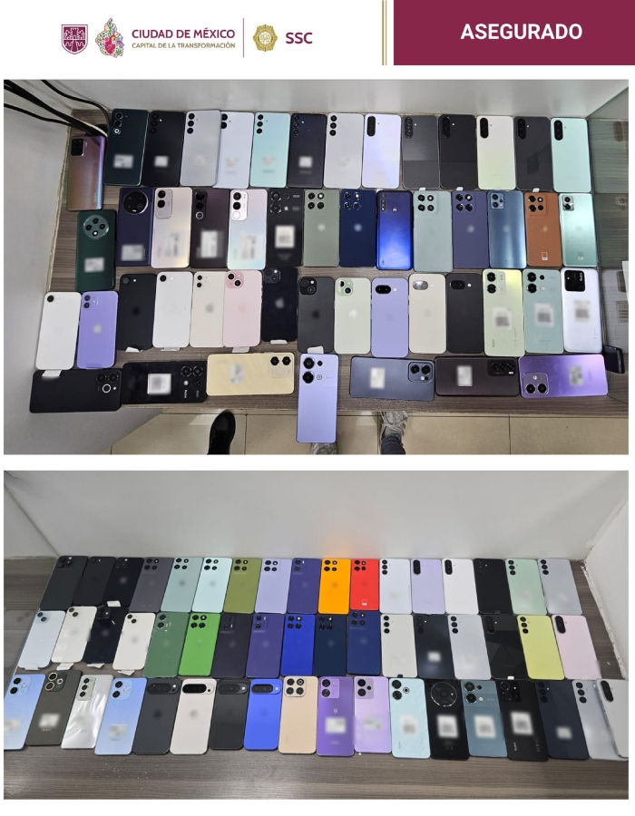 La SSC de la CdMx detuvo a seis presuntos delincuentes en la Alcaldía Gustavo A. Madero, Ciudad de México, tras robar100 celulares en Cuautla, Morelos.