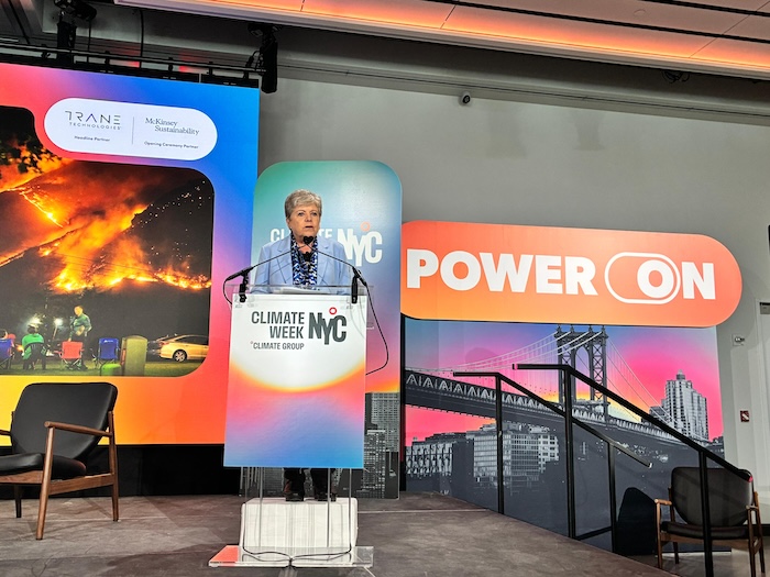 La titular de la Semarnat, Alicia Bárcena, participó en la ceremonia de apertura de la Semana del Clima 2025 que se celebra en Nueva York.