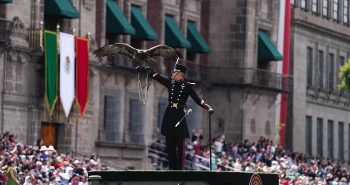 La Presidenta Claudia Sheinbaum Pardo preside el Desfile Cívico-Militar.