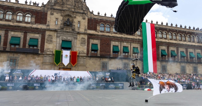 La Presidenta Claudia Sheinbaum Pardo preside el Desfile Cívico-Militar.