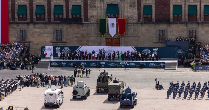 La Presidenta Claudia Sheinbaum Pardo preside el Desfile Cívico-Militar.