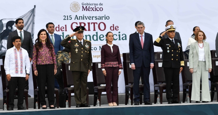 La Presidenta Claudia Sheinbaum Pardo preside el Desfile Cívico-Militar.