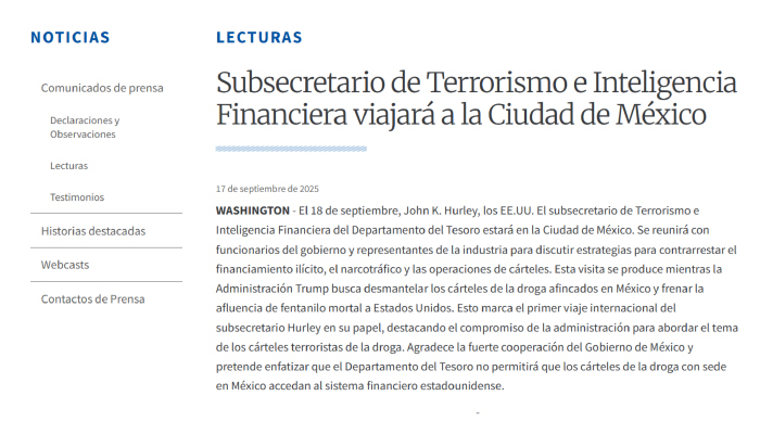 Subsecretario de Terrorismo.