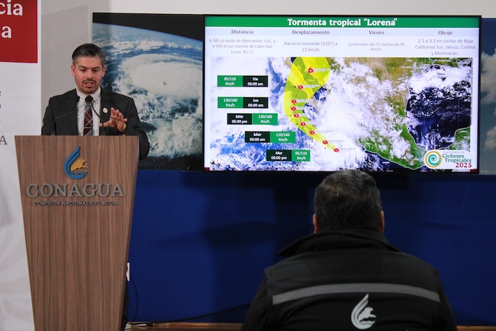 La tormenta tropical "Lorena" se formó en el Pacífico mexicano, la cual provocará lluvias intensas toda la semana en seis estados del norte de la República.