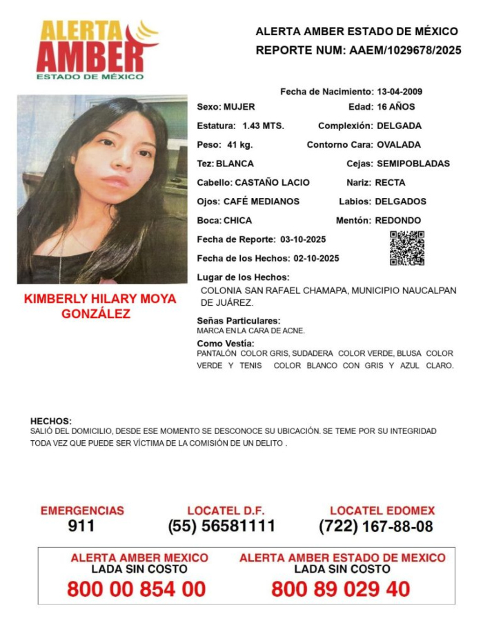 Un Juez de control determinó este martes que Gabriel Rafael "N" y Paulo Alberto "N" permanecerán en prisión preventiva justificada por su probable participación en la desaparición de Kimberly Hilary Moya González, de 16 años.