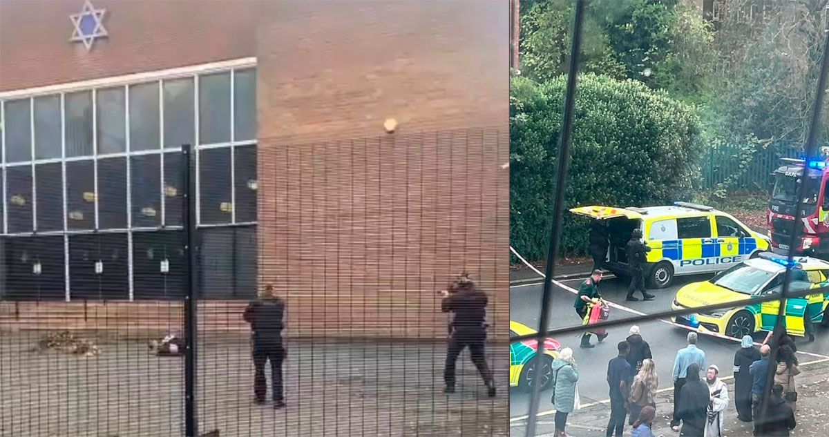 Un hombre atropelló y apuñaló a otras personas en las inmediaciones de una sinagoga en Mánchester. Las autoridades consideraron que es un "ataque terrorista".