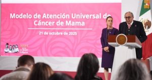 La Presidenta Claudia Sheinbaum Pardo y el Secretario de Salud, David Kershenobich Stalnikowicz, presentaron el Modelo de Atención Universal de Cáncer de Mama.