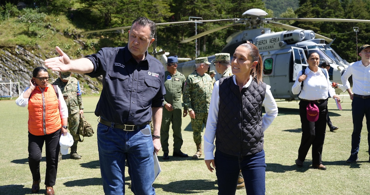 La Presidenta Sheinbaum recorrió Pinal de Amoles en Querétaro, comunidad afectada por las lluvias, y aseguró que el Gobierno sí tiene dinero para apoyos.