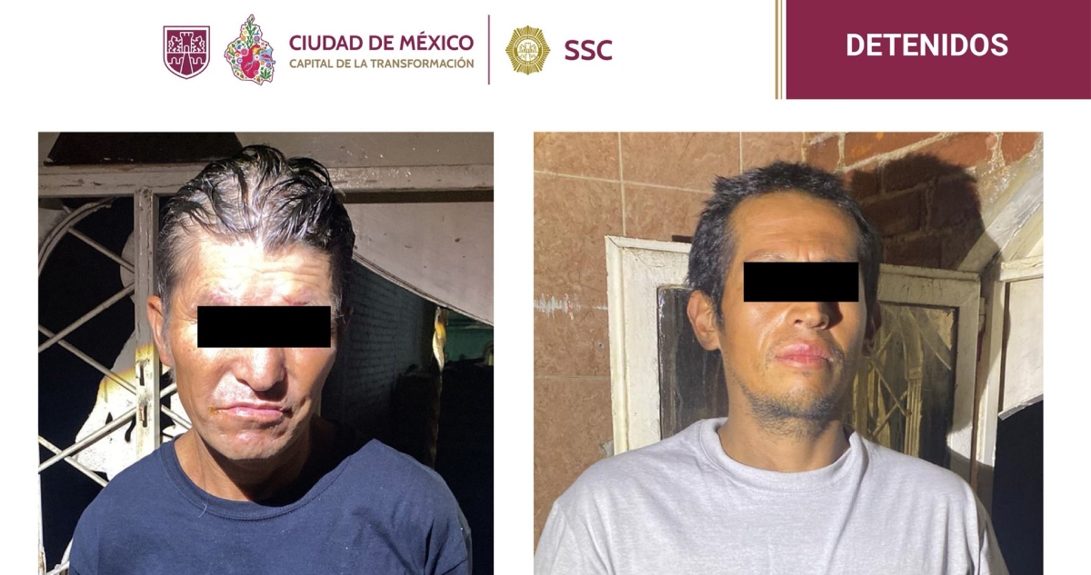 La SSC informó de la detención de dos hombres en la Alcaldía Iztapalapa a los que se les aseguraron 10 kilogramos de aparente cocaína y armas de fuego.