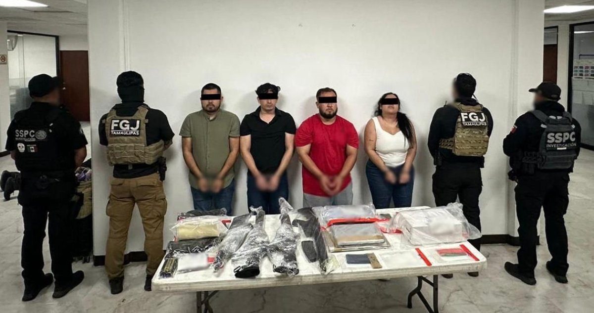 Fuerzas Armadas capturan a "La Conta" y a 3 más del Cártel del Golfo en Tamaulipas.