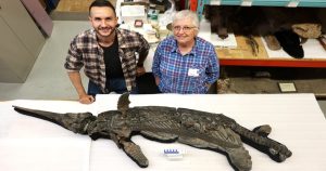 El raro fósil del "Dragón espada", un dinosaurio del Jurásico descubierto en Reino Unido.