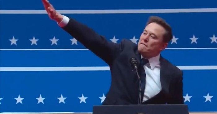 Nazi salute from Musk at Trump event