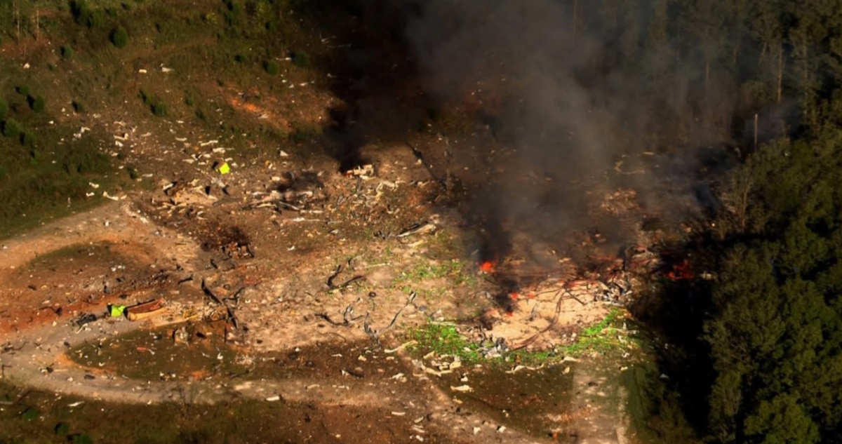 La explosión destruyó la fábrica de explosivos en Tennessee, EU.