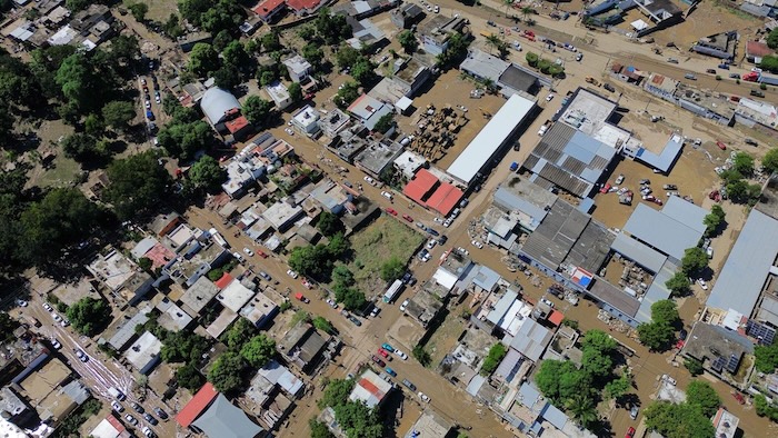 Los daños que dejaron las lluvias en Veracruz.