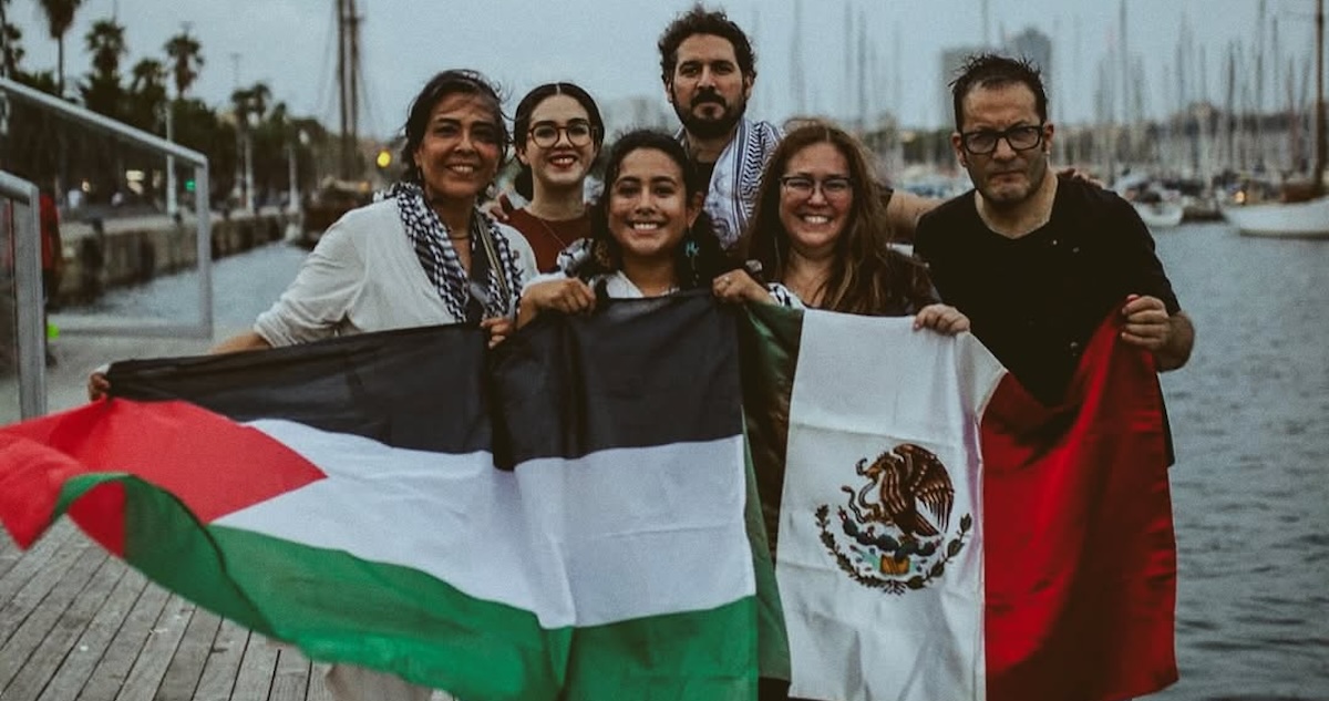 La delegación mexicana que formaba parte del Global Sumot Flotilla, una iniciativa internacional que buscaba abrir un corredor humanitario y ofrecer ayuda al pueblo gazatí.