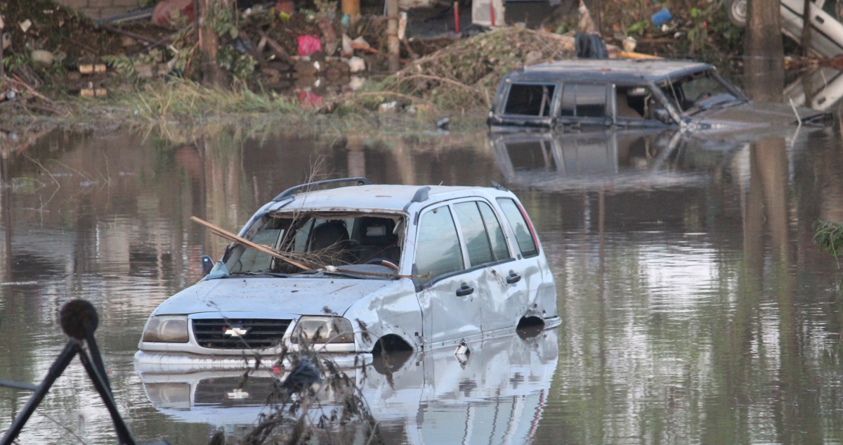 Desbordamiento de río Cazones en Poza Rica, Veracruz