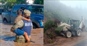 "Raymond" y "Priscilla" dejan muertos y deslaves; Gobierno atiende afectaciones