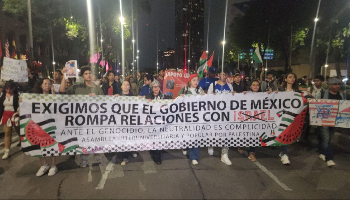 Protestas estallan en México contra el estado terrorista de Israel.