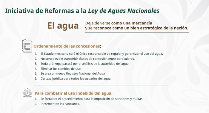 Reforma a Ley Nacional de Aguas