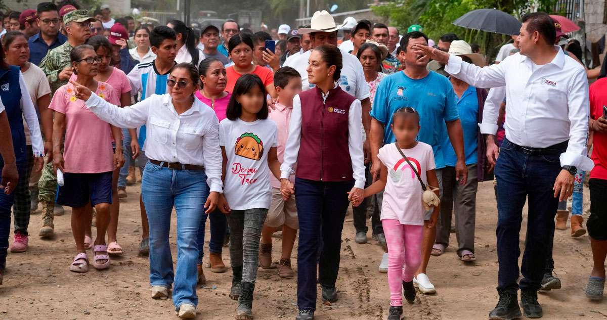 Sheinbaum regresa a Puebla y revisa afectaciones por lluvias