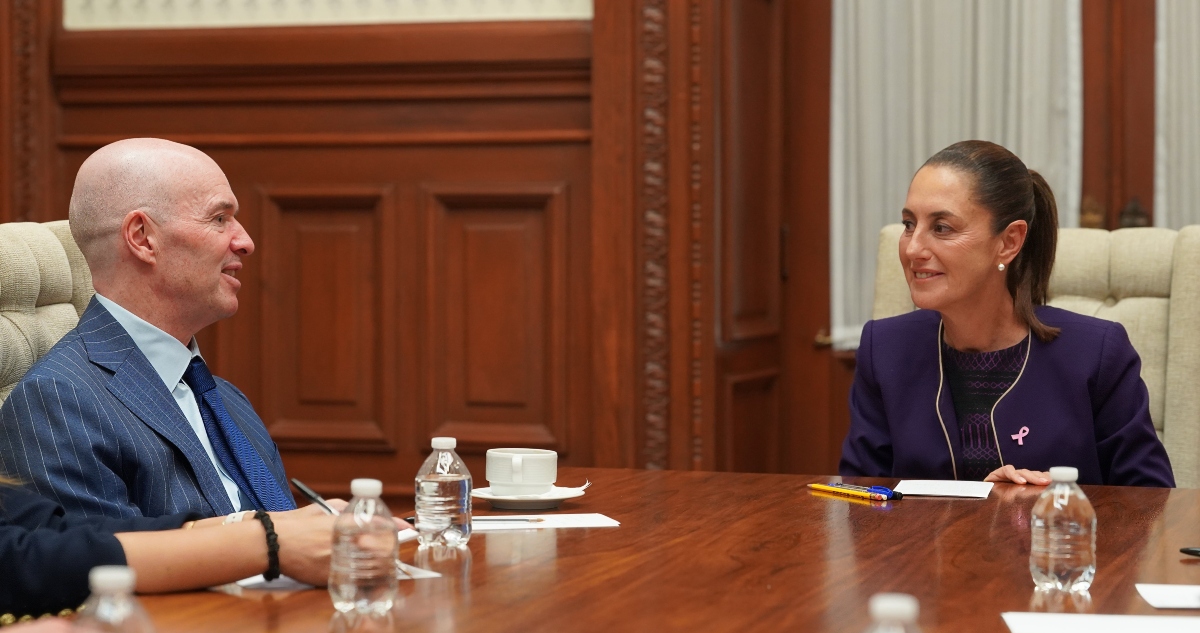 Sheinbaum recibe a socio de Andreessen Horowitz en Palacio Nacional