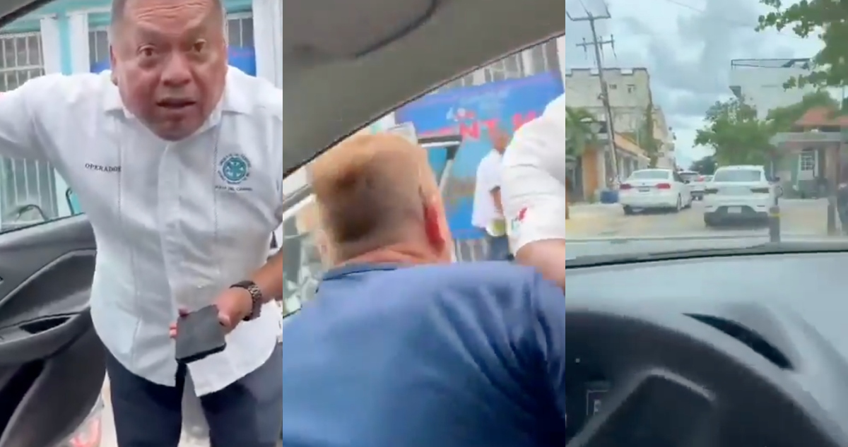 El taxista buscaba evitar el viaje de aplicación, intimidando al conductor y a los pasajeros extranjeros.