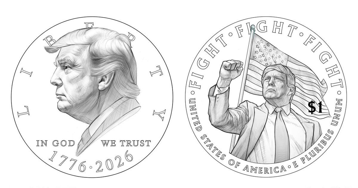 El Tesoro de EU planea acuñar moneda de un dólar con el rostro de Trump