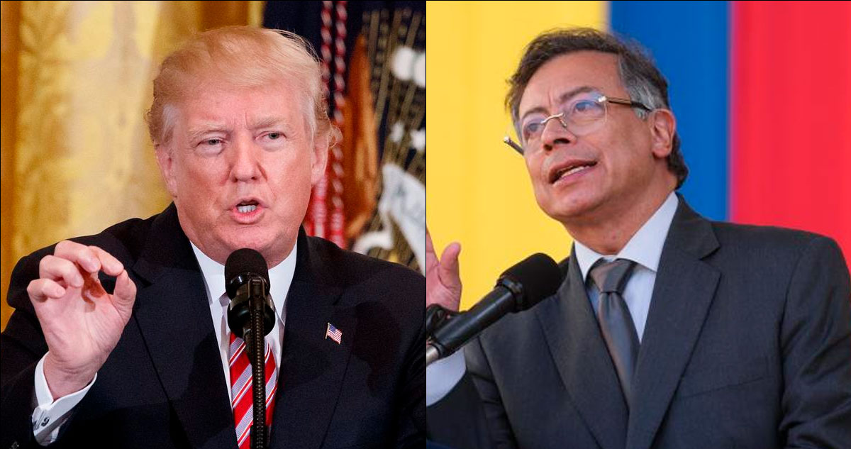 Trump confirma que habrá aranceles para Colombia y ahora dice que Petro es "lunático"
