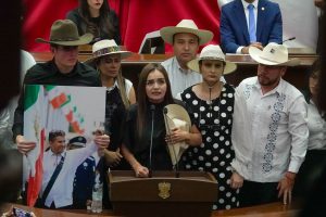 Grecia Quiroz, widow of Carlos Manzo, took over as Mayor of Uruapan to complete her husband's term until 2027. Photo: Rogelio Morales, Cuartoscuro