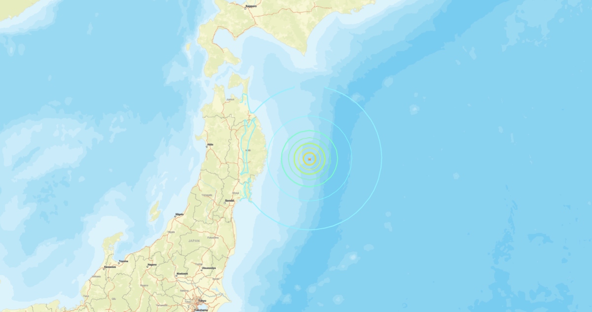 El gobierno de Japón emitió una alerta de tsunami luego de que un sismo de magnitud 6.7 sacudiera la costa noreste del país, específicamente frente a Iwate.