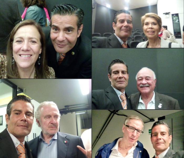 Ortiz Padilla al frente de la movilización.