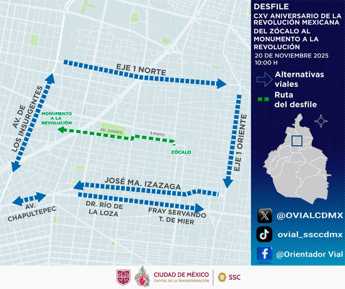 La CdMx vive hoy su desfile de la Revolución Mexicana (con amagos de “marcha Gen Z”)