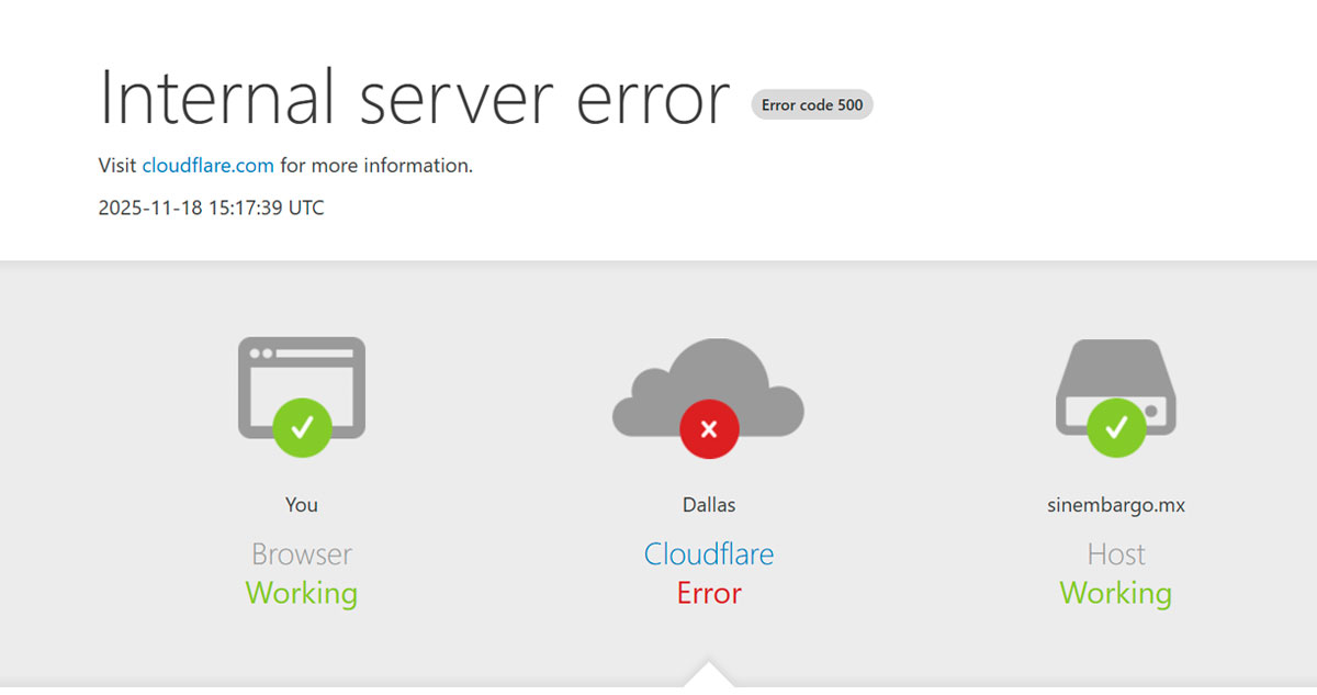 Cloudflare se cae y tira sitios y servicios por todo el mundo