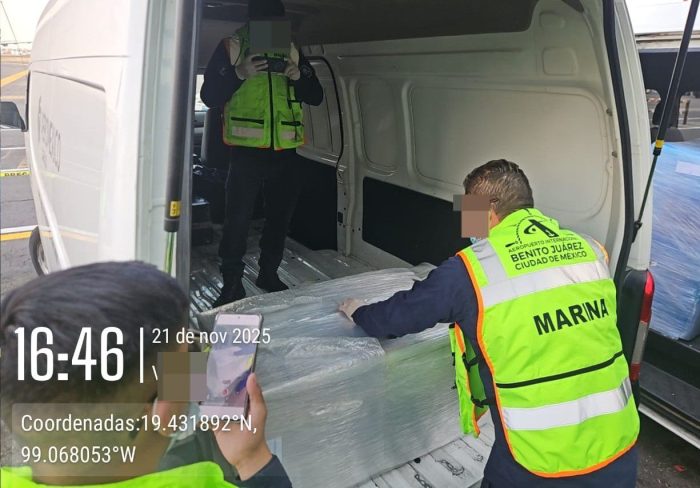 Semar y FGR desarticulan red que movía cocaína en vuelos comerciales